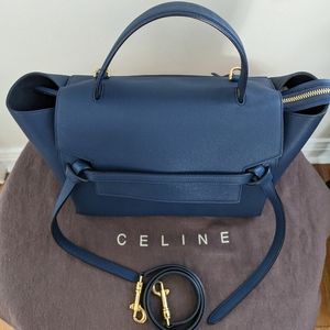 Blue Céline mini belt bag
